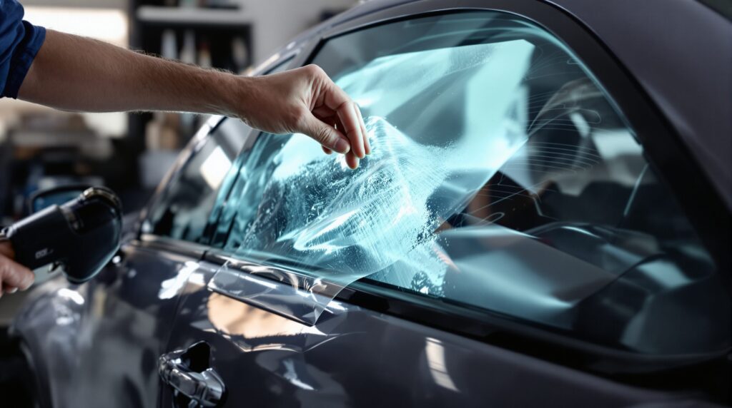 enlever vitre teintée